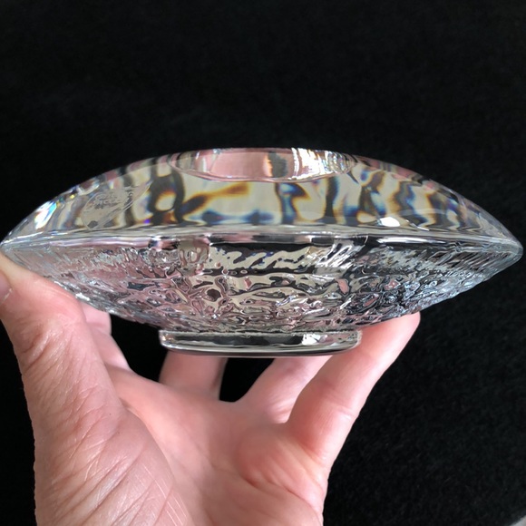 Orrefors Sweden Crystal Discus Votive Candle Holder - Picture 2 of 13